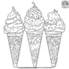 Ice Cream Cones Coloring Pages