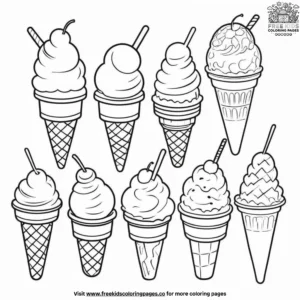 Ice cream day coloring pages