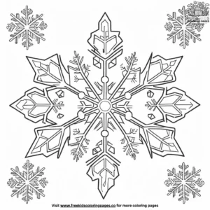 Icy Snowflake Coloring Pages