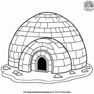 Igloo House Coloring Pages