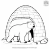 Igloo Polar Bear Coloring Pages