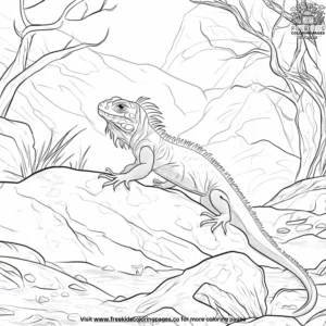 Iguana Escape Coloring Pages