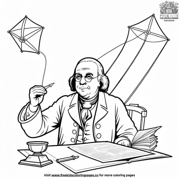 Innovative benjamin franklin coloring pages