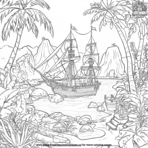 Island adventure fun coloring pages