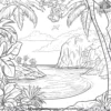 Island Paradise Dreams Coloring Pages