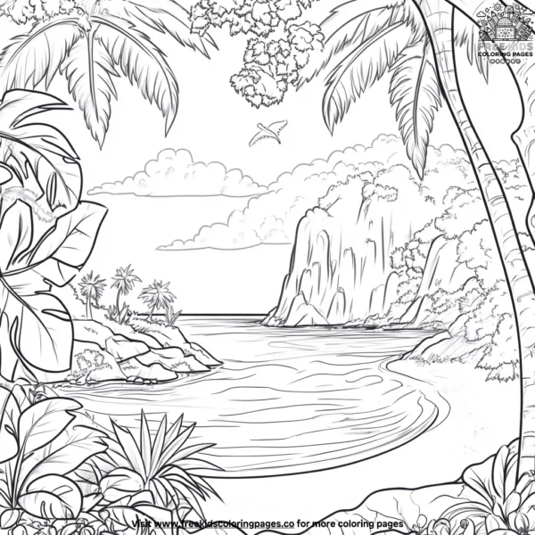 Island paradise dreams coloring pages