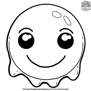 Jelly Smiley Emoji Coloring Pages