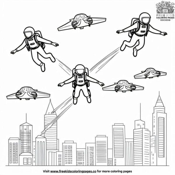 Jetpack journeys in the sky coloring pages