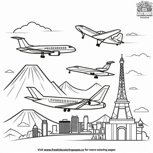 Jetsetter journeys coloring pages