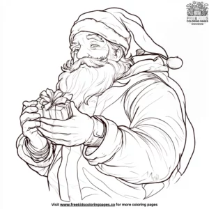 Jolly santa claus coloring pages