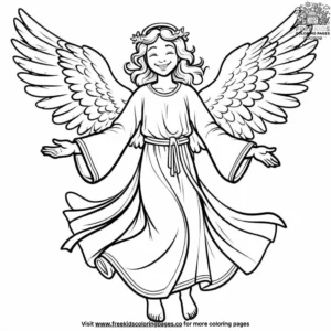 Joyful Angel Coloring Pages