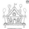 Joyful Celebration Gingerbread House Coloring Pages