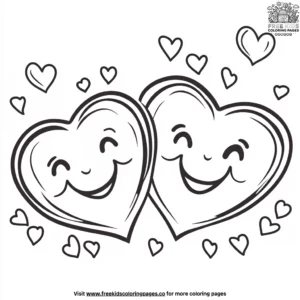 Joyful hearts coloring pages