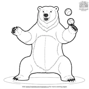 Juggling Polar Bear Coloring Pages