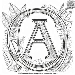 Jungle Alphabet Swing Coloring Pages