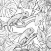 Jungle Lizard Coloring Pages