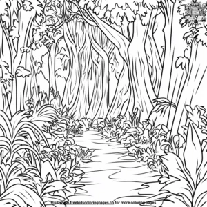 Jungle Pathway Coloring Pages