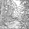 Jungle Stream Coloring Pages