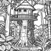 Jungle Treehouse Coloring Pages