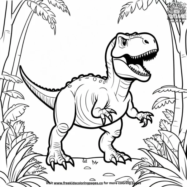 Jurassic chase adventures coloring pages