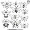 Kawaii Bugs and Butterflies Coloring Pages