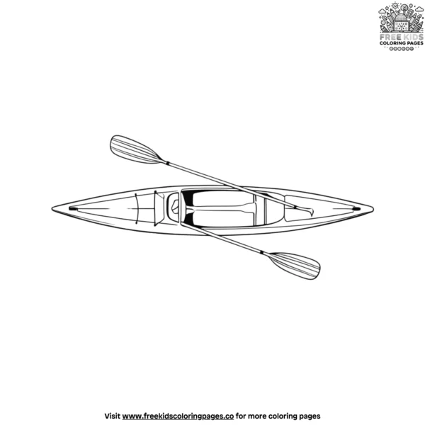 Kayak coloring pages