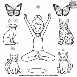 Kids Animal Yoga Poses Coloring Pages