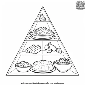 Kids Food Pyramid Coloring Pages