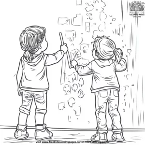 Kindness through art coloring pages