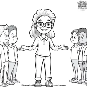 Kindness in leadership coloring pages