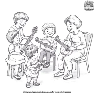 Kindness in music coloring pages