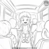 Kindness in Transportation Coloring Pages