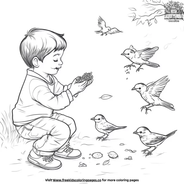 Kindness to animals coloring pages