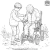 Kindness to Elderly Coloring Pages