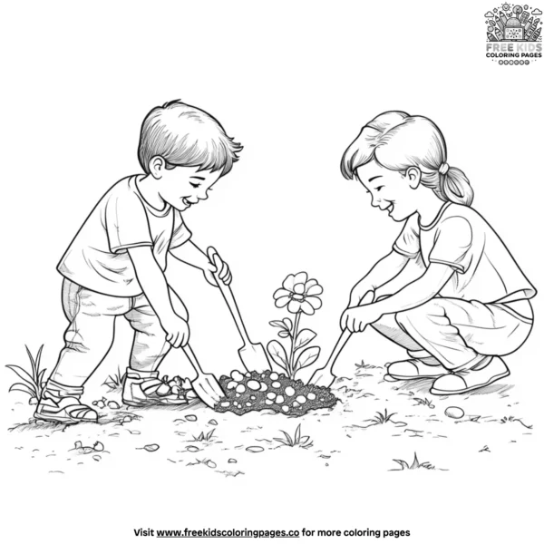 Kindness to plants coloring pages