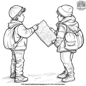 Kindness to strangers coloring pages