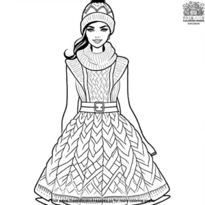 Knitwear Fashion Coloring Pages