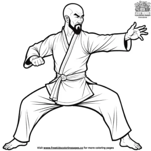 Kung Fu Stance Coloring Pages