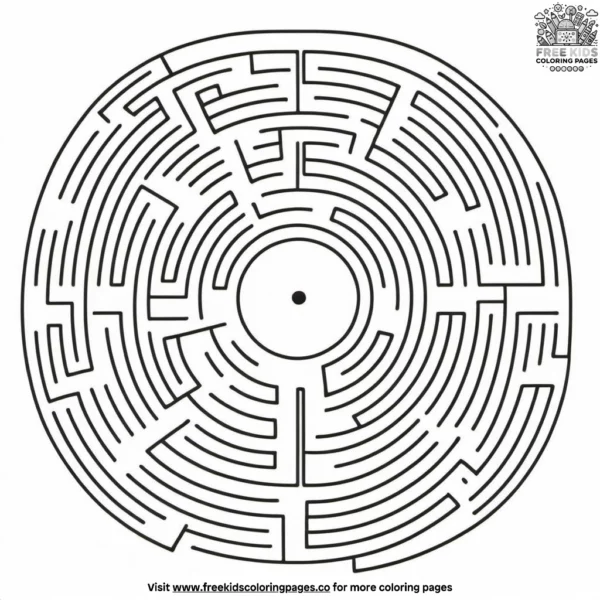 Labyrinths coloring pages