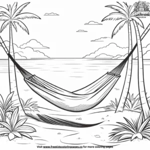 Lazy Hammock Day Coloring Pages