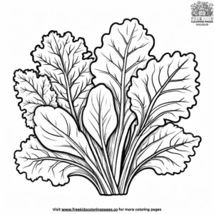 Leafy Green Veggies Coloring Pages