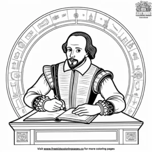 Legendary William Shakespeare Coloring Pages