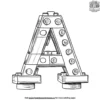 Lego Letter A Coloring Pages