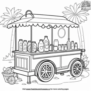 Lemonade Stand Coloring Pages