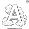 Letter A In The Sky Coloring Pages