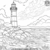 Lighthouse by the Sea coloring pages