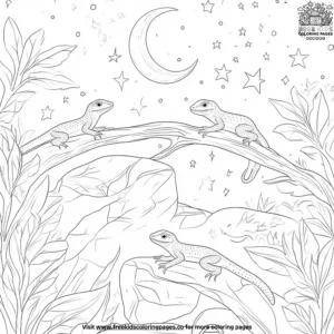 Lizard Lullaby Coloring Pages