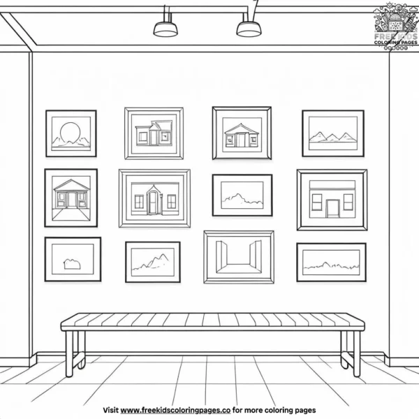 Local art gallery coloring pages