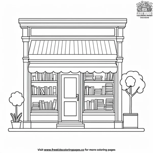 Local bookshop coloring pages