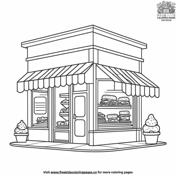 Local deli coloring pages